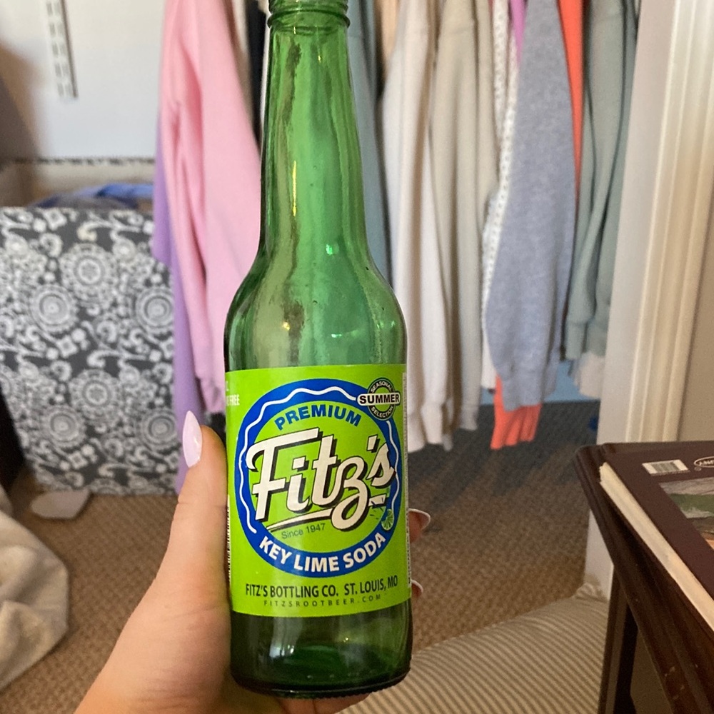 Fitz's Key Lime Soda Bottle (empty)